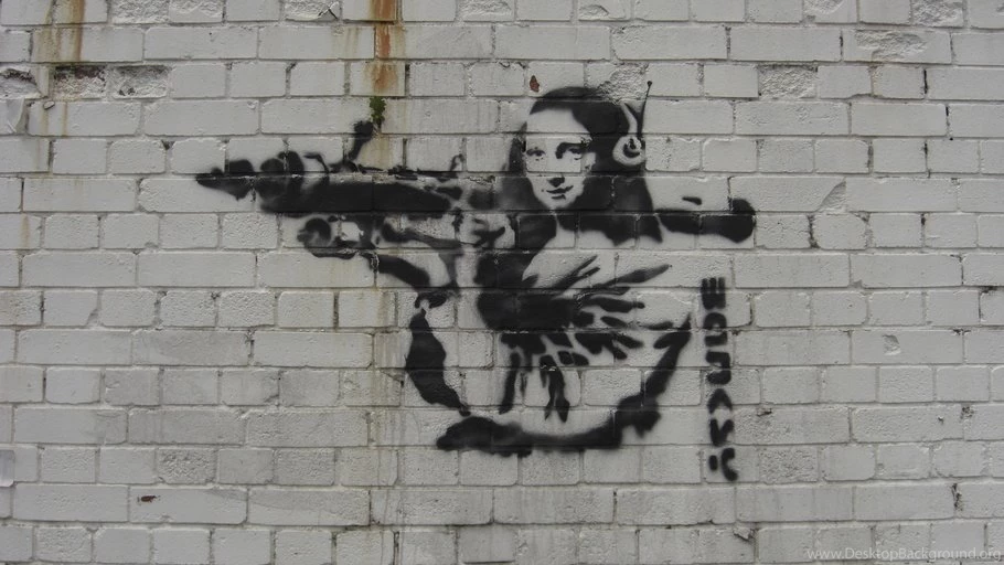 Banksy Mona Lisa Rocketlauncher, Banksy, Street Art, Streetart ...