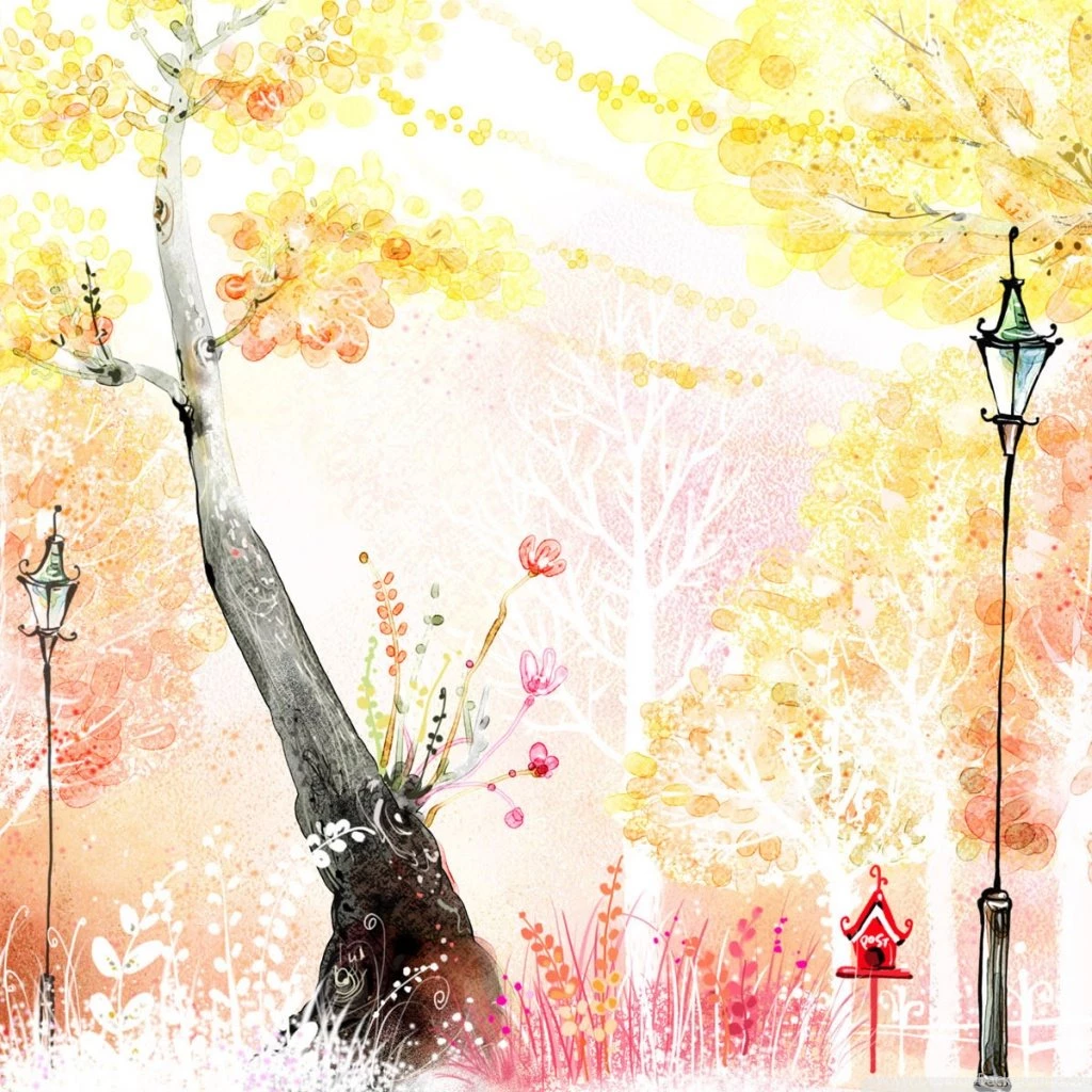 Drawings Of Autumn HD Desktop Wallpapers : Widescreen : High ...