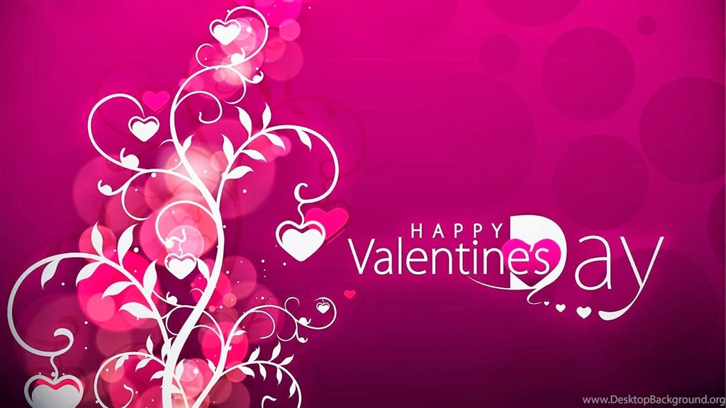 Happy Valentine Day Love Purple Backgrounds Wal