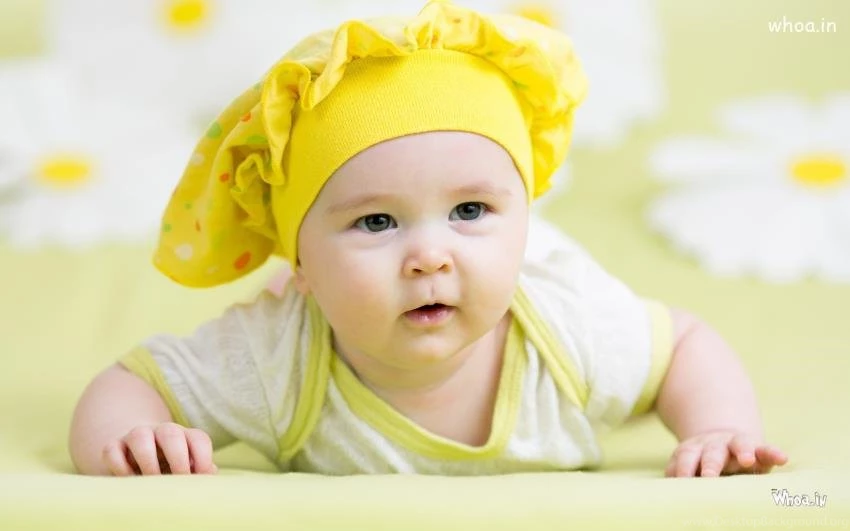 Yellow Newborn Baby Knitted Hat HD Newborn Baby Wallpapers