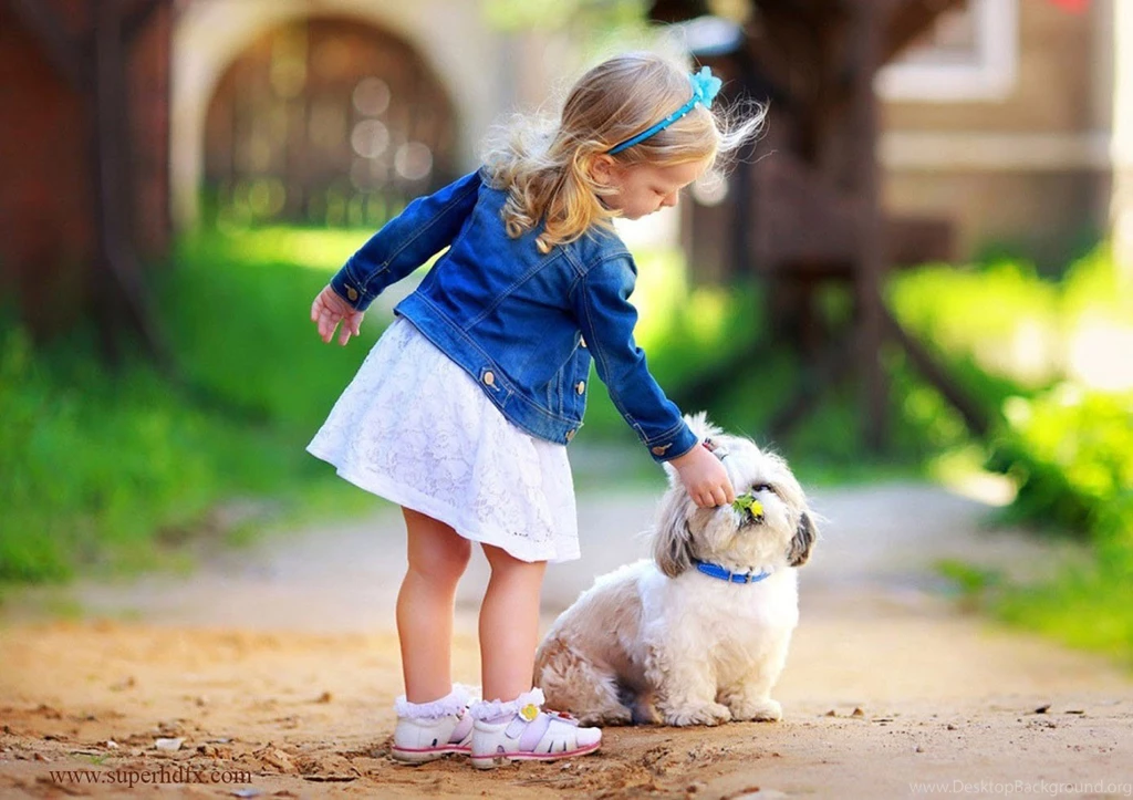 Cute Baby With Dog Hd Images