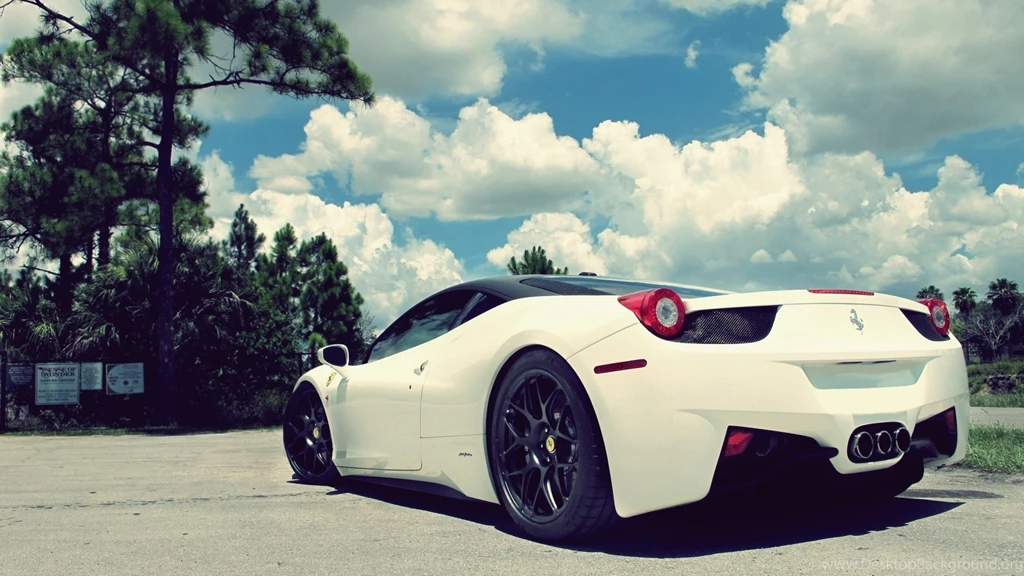 Download Wallpapers 3840x2160 Ferrari, Ferrari 458, White, Stylish ...