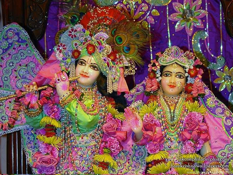 Sri Sri Radha Krishna Close Up Wallpapers In Light Green And Pink ...