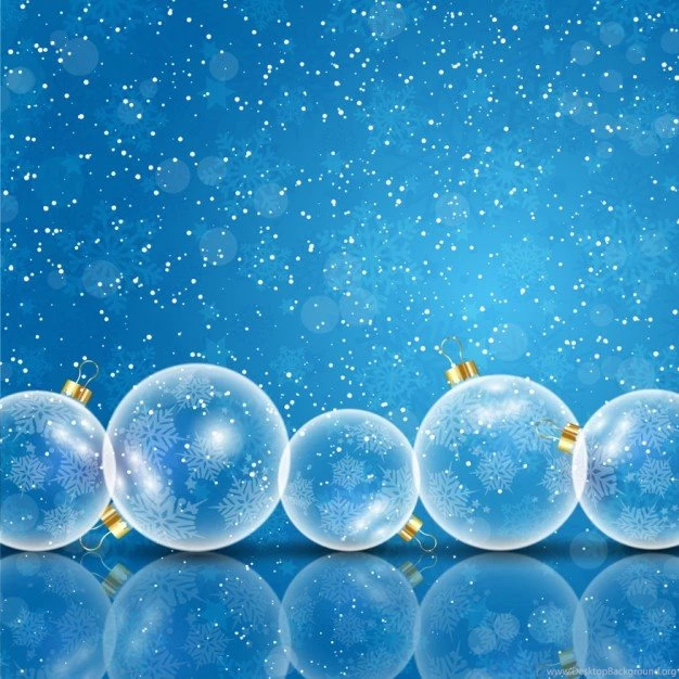 Christmas Backgrounds With Glass Baubles Vector