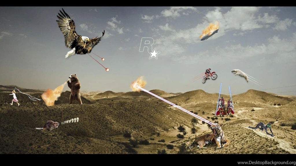 Desert Rockstar Games Logos Wallpapers