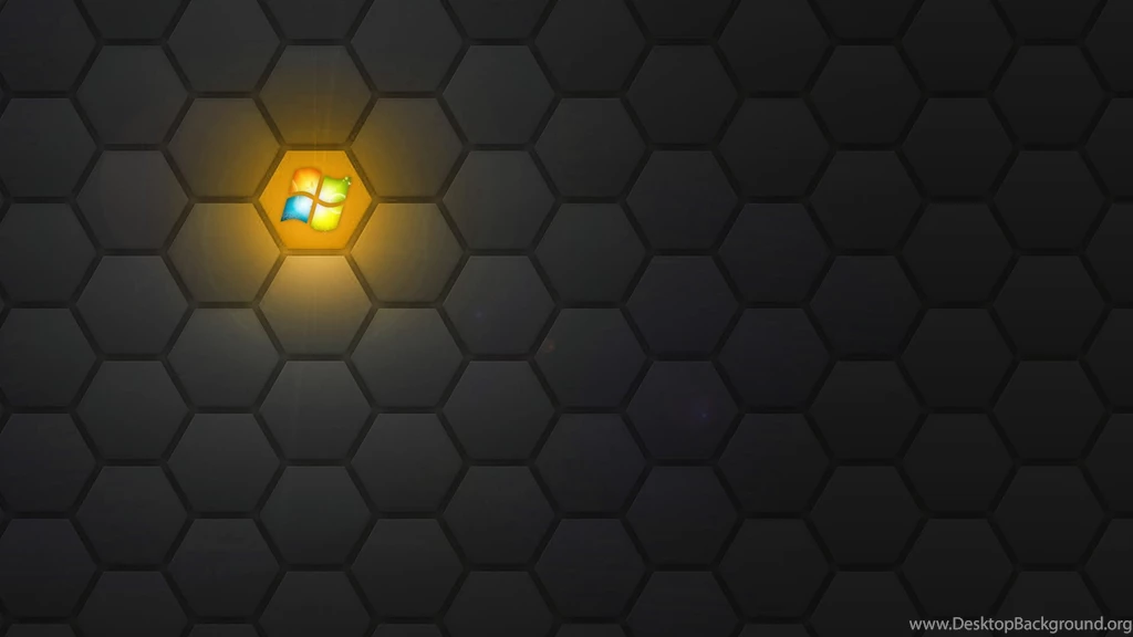 Windows Logo In A Honeycomb Pattern Wallpapers