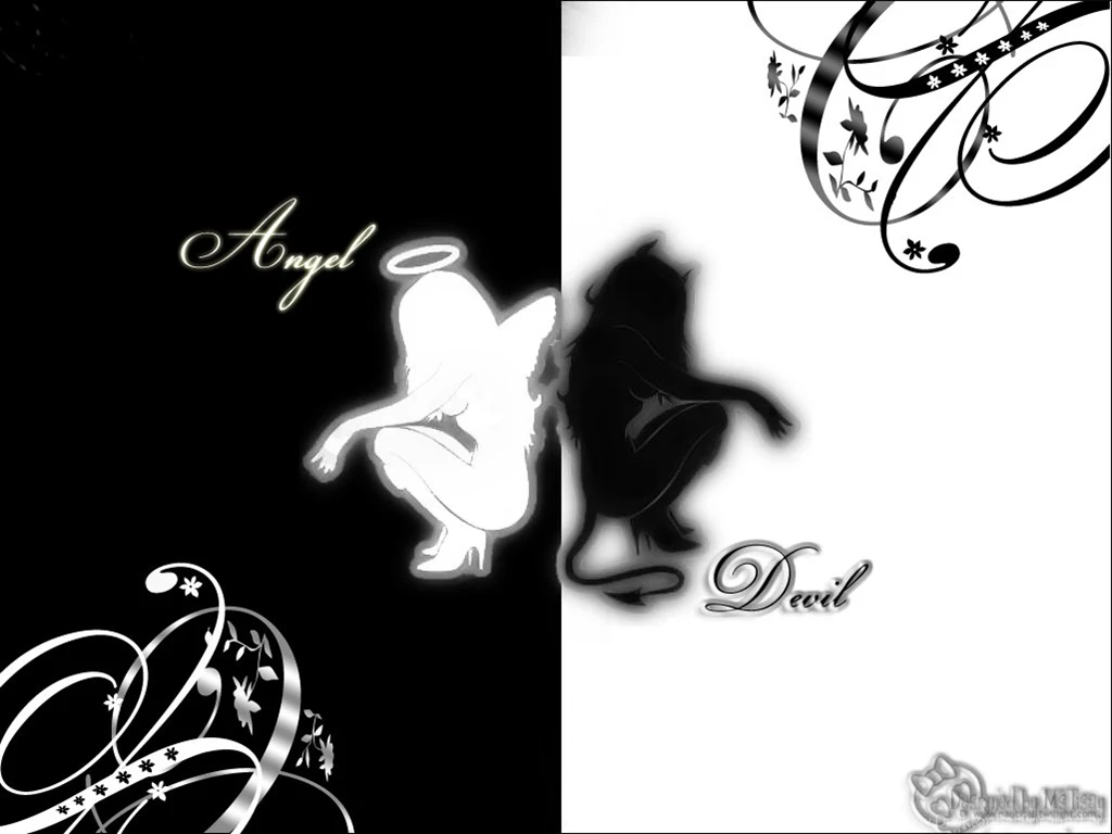 RePin Image: Devil And Angel On Pinterest