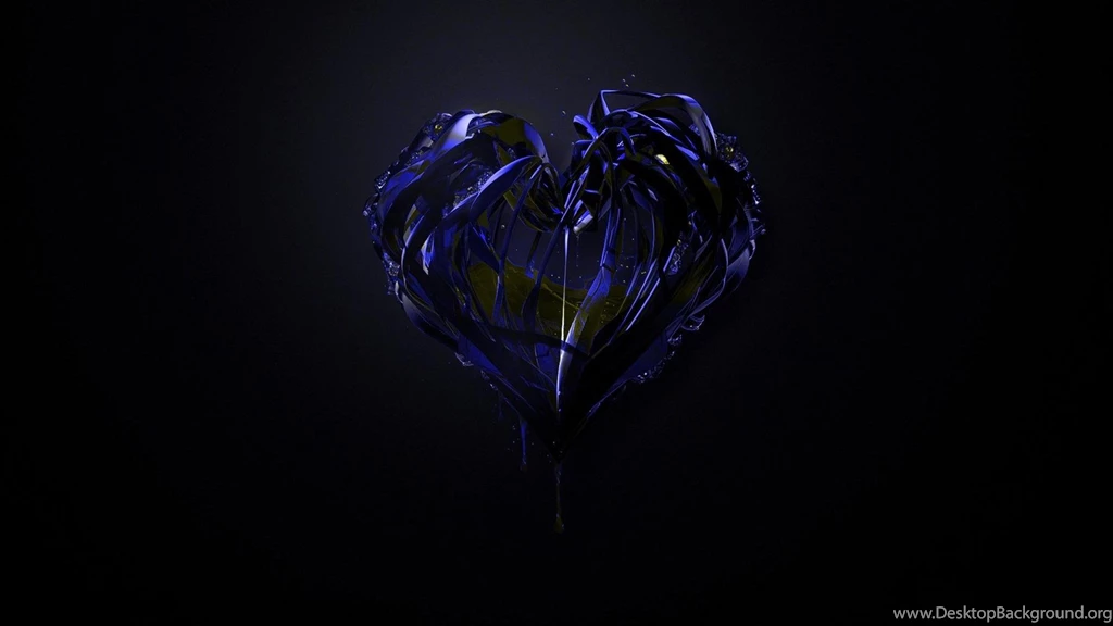 Abstract Blue Hearts Wallpapers