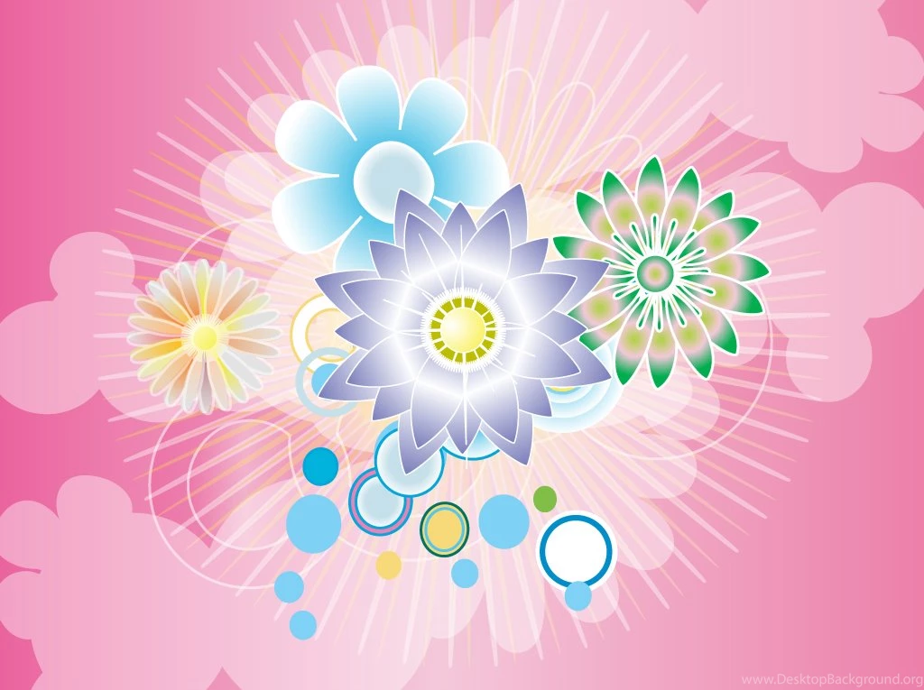 Beautiful Flowers Backgrounds Vector Art & Graphics