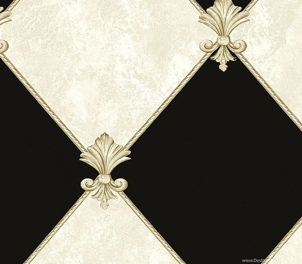 Ebony Fleur De Lis Harlequin Wallpapers By Wallquest