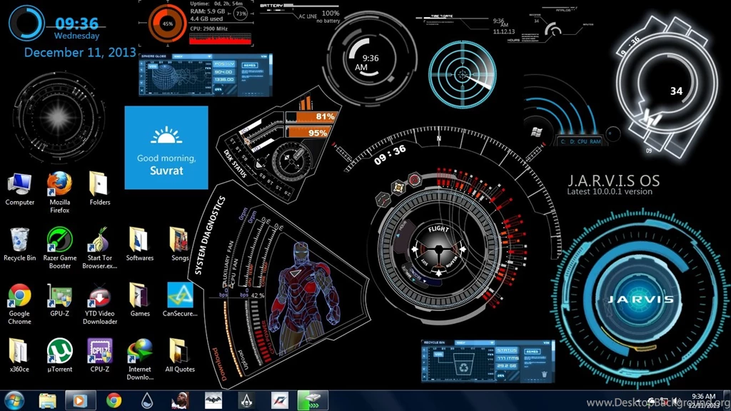 DeviantArt: More Like JARVIS + Iron Man : Red Wallpapers By Edreyes