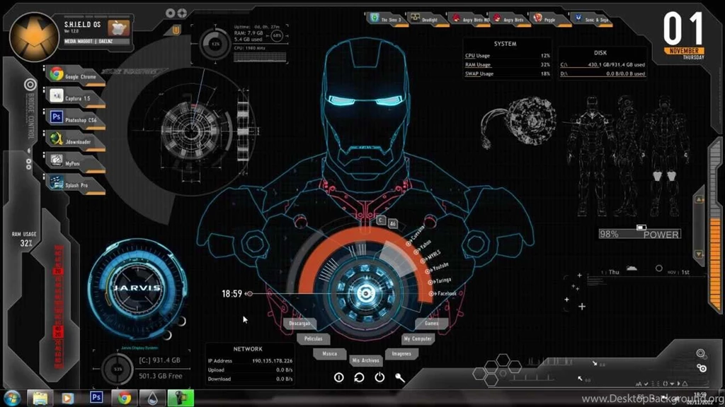 Tutorial Wallpapers IronMan Con Rainmeter dual_layer2011 Parte 1 ...