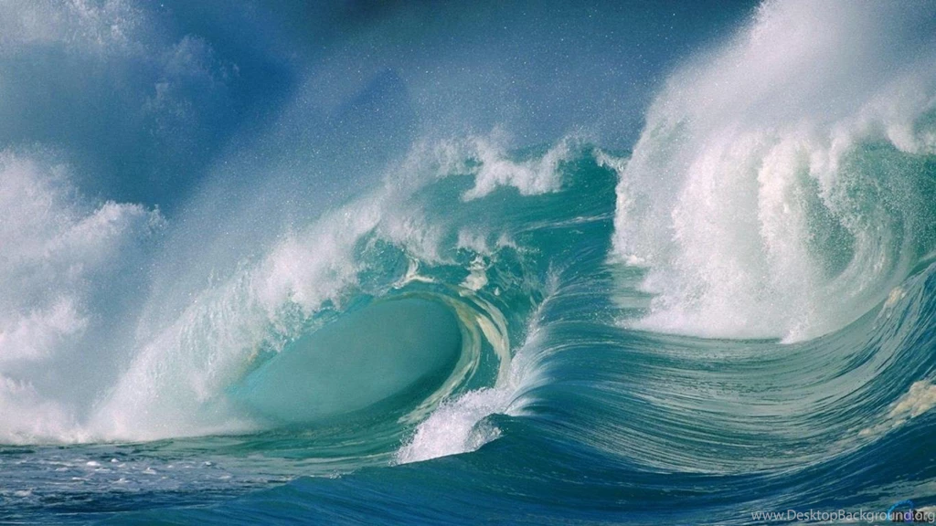 Download Wallpapers Ocean Waves, Tsunami (1366 X 768). Desktop ...
