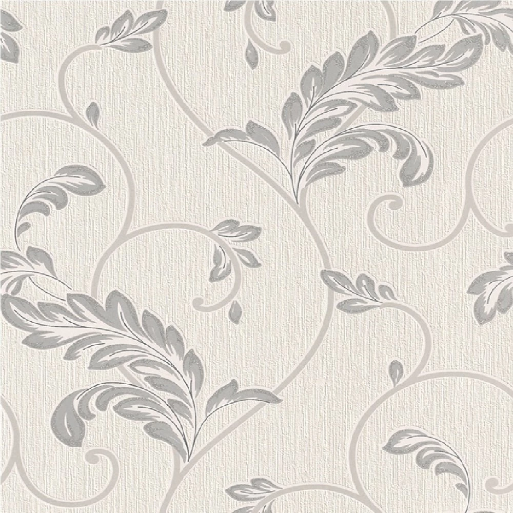 Rasch Savoy Leaf Textured Embossed Metallic Glitter Wallpapers 308013
