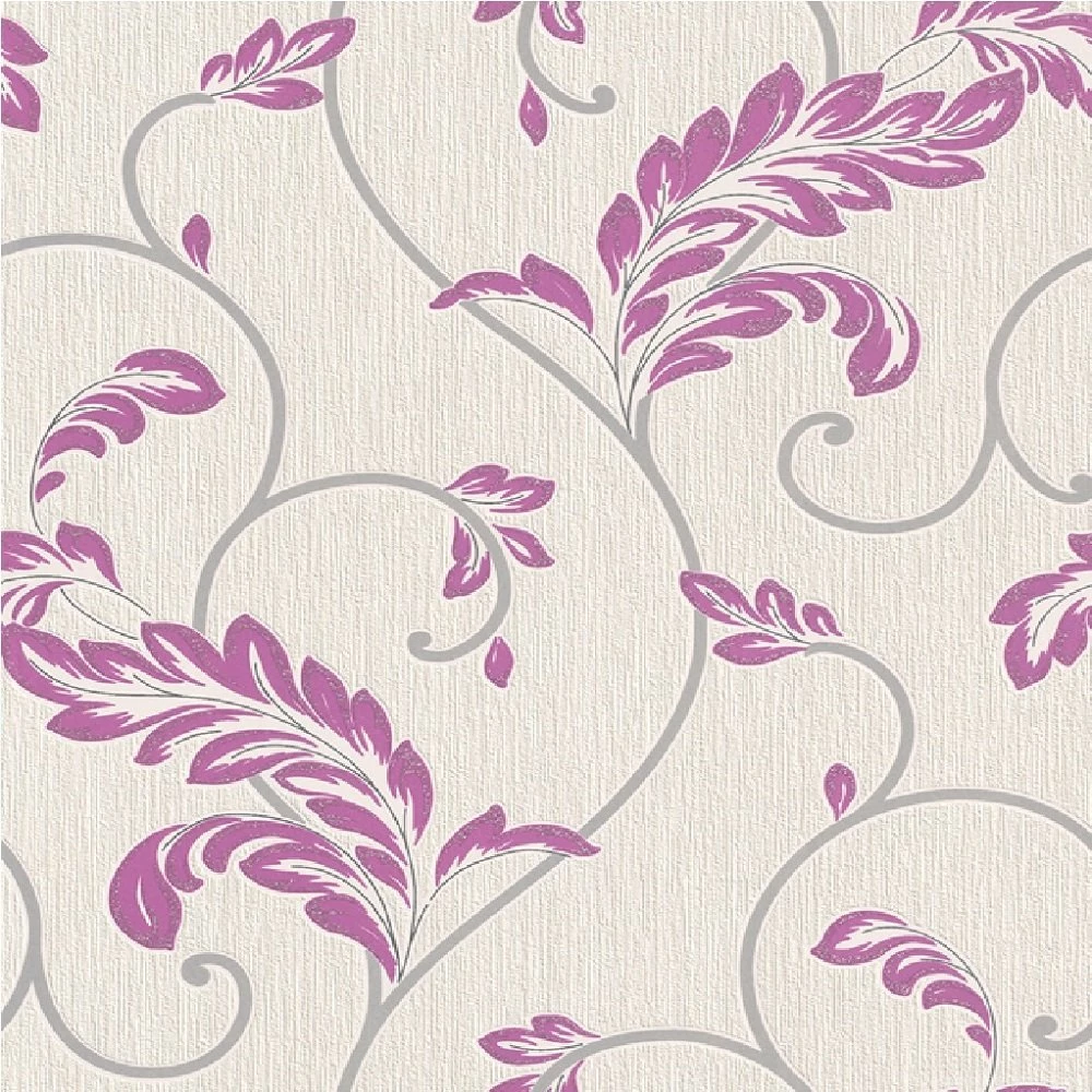 Rasch Savoy Leaf Textured Embossed Metallic Glitter Wallpapers 308013