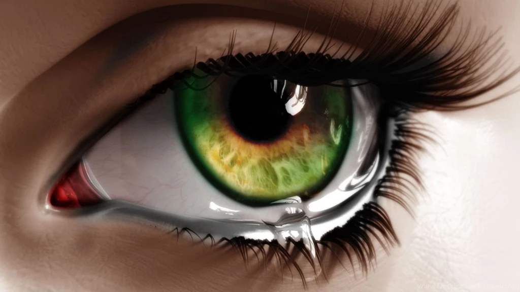 Beautiful Green Eye With Tears, Digital art, 1920x1080 HD ...
