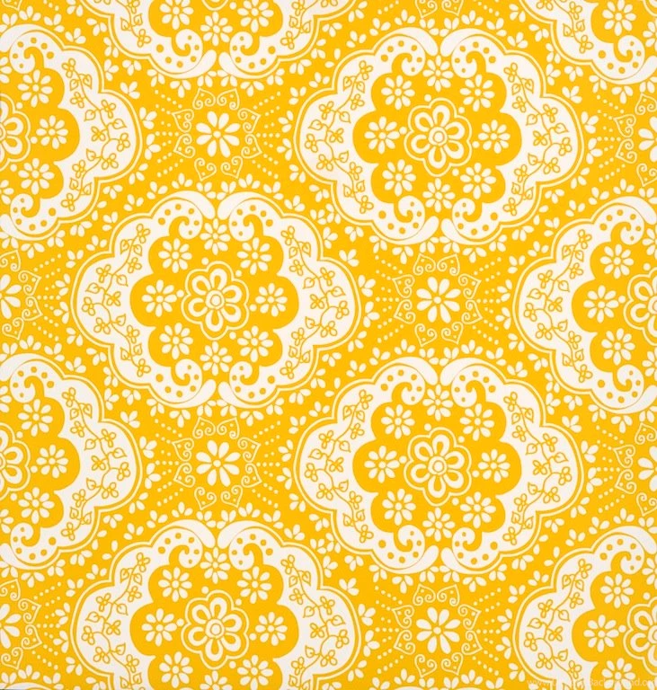 Room Seven Dentelle Yellow Designer Wallpapers