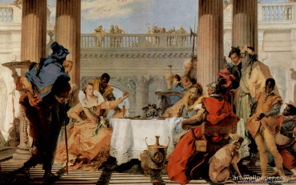 The Banquet Of Cleopatra , Tiepolo Giovanni Battista Wallpapers