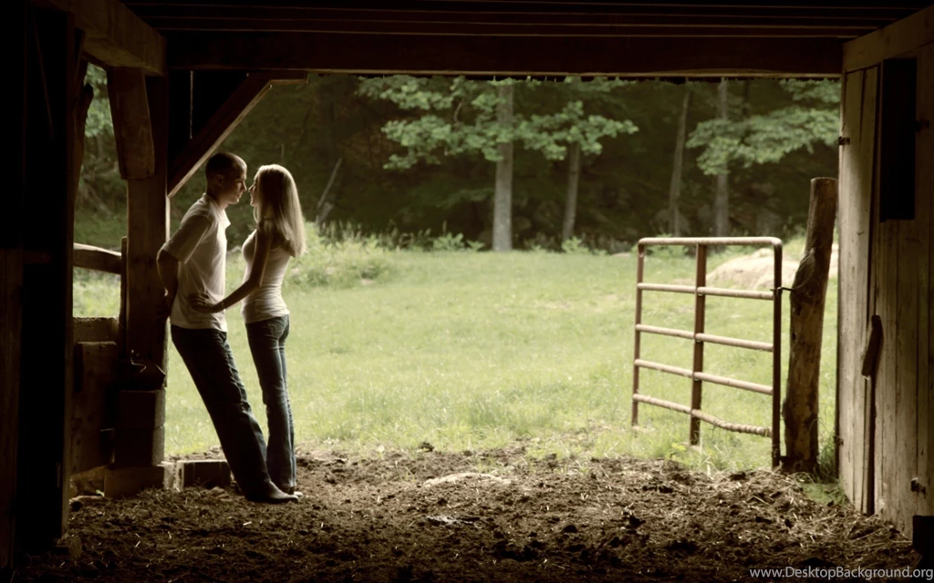 Boots, Women, Jeans, Couple, Gate, Barn, Ranch, Guys :: Wallpapers