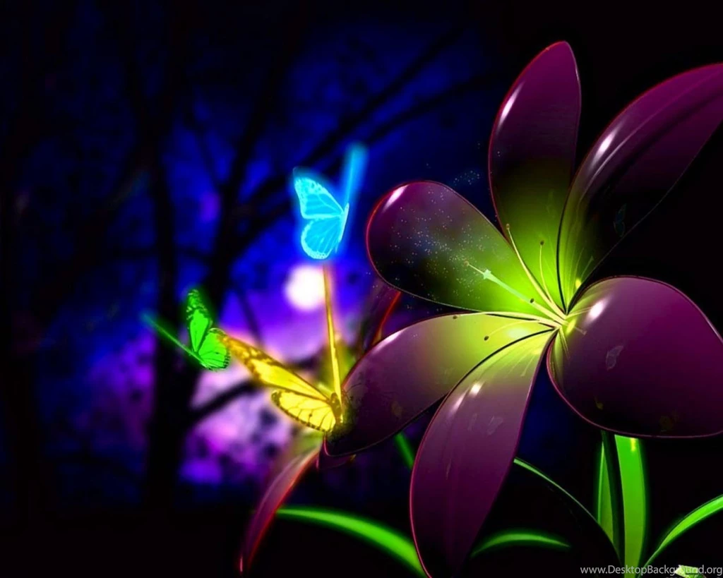 Neon Flowers   (