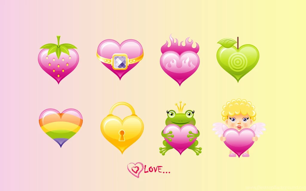 Free Colorful Cartoon Love Desktop Wallpapers 800x600, Free ...