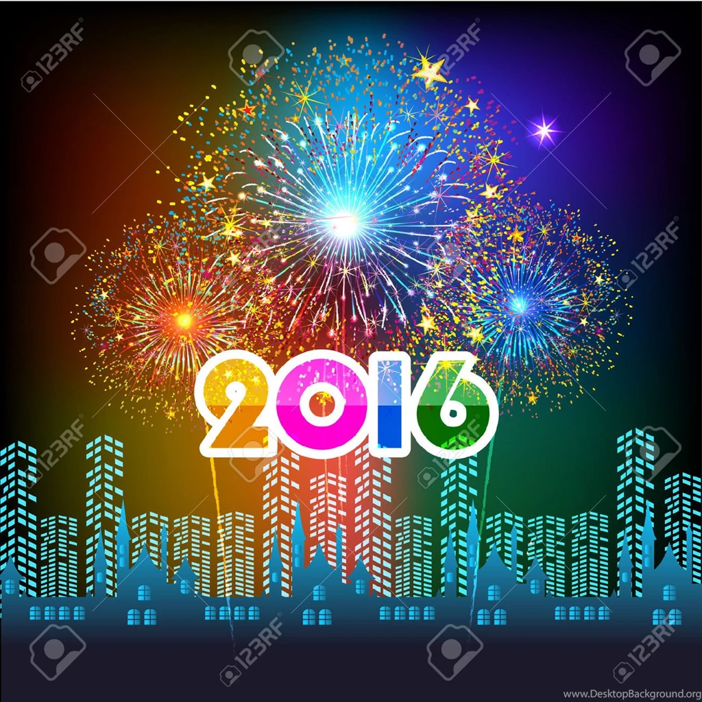 Happy New Year 2016 With Fireworks Wallpapers For Desktop Best HD ...
