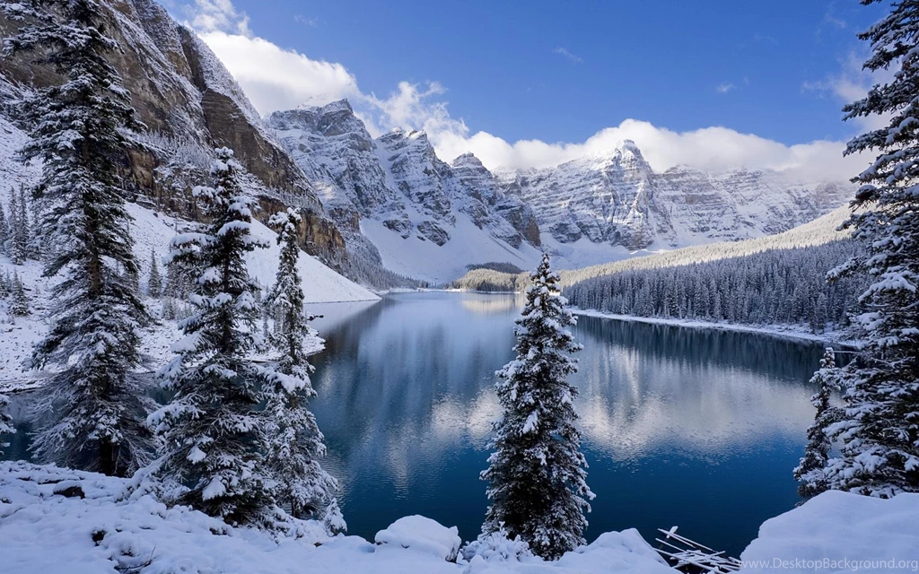 Lake View Beautiful HD Wallpapers Of Snowfall