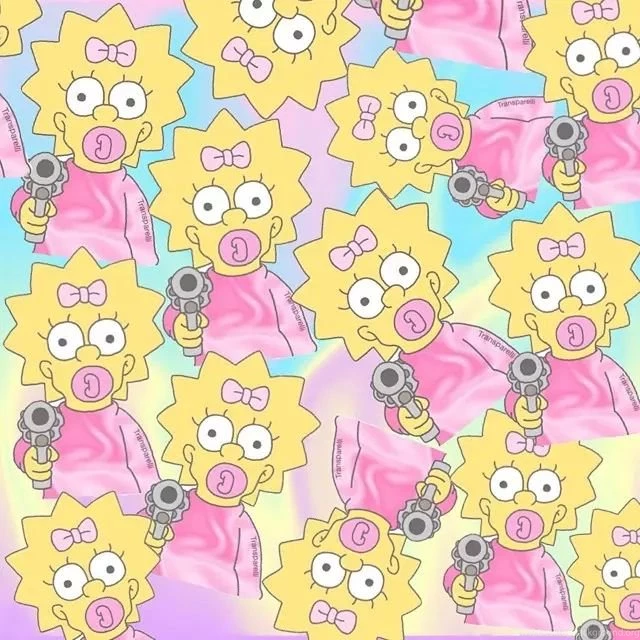 Lisa Simpson Pattern Background.