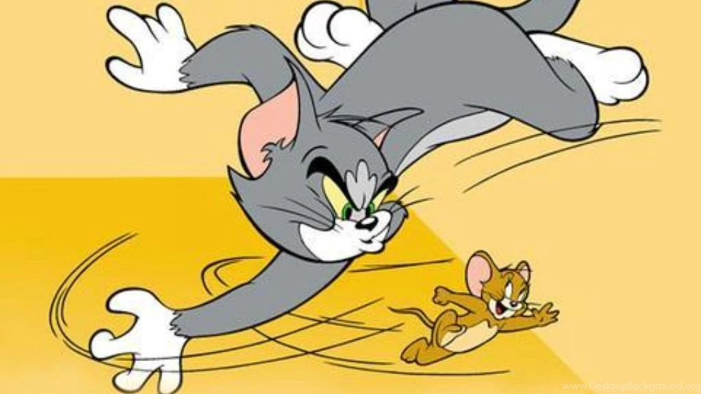 Wallpaper: Tom And Jerry, Cartoon, Cat, Mouse, Animals, Running ...