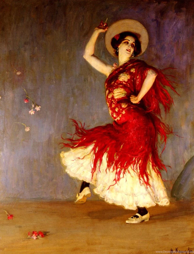 A Flamenco Dancer   German Art Wallpapers Image