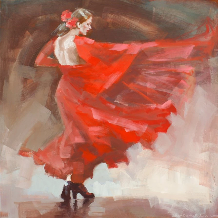 Flamenco Dancer Painting Wallpapers