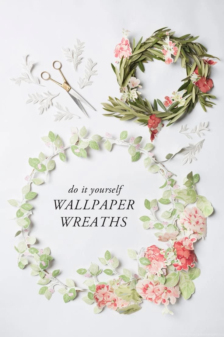 Make A Spring Wreath From Laura Ashley Wallpapers