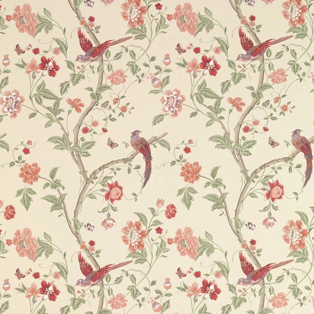 Summer Palace Cranberry Wallpapers At Laura Ashley