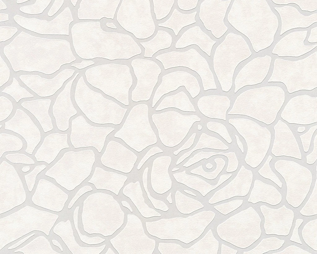 Non woven Wallpapers Design Flower Ivory Livingwalls Flock 4 95690 ...