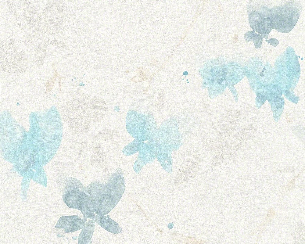Floral Blossom Wallpapers In Ivory And Light Blue Design By BD Wall ...