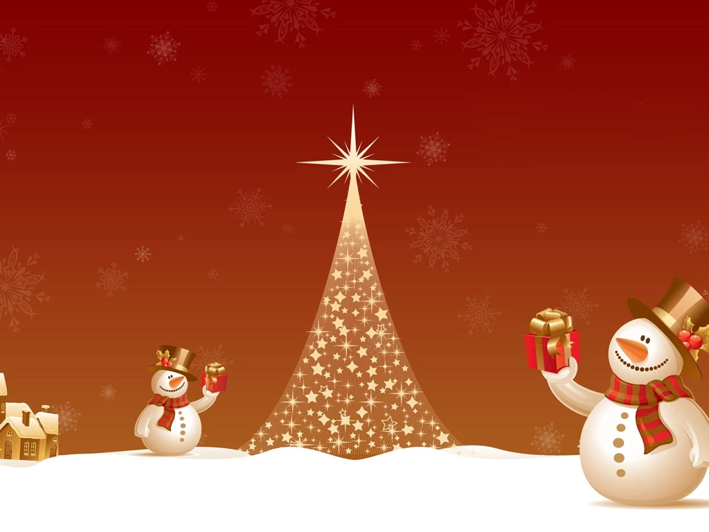 Snowmen With Presents Wallpapers