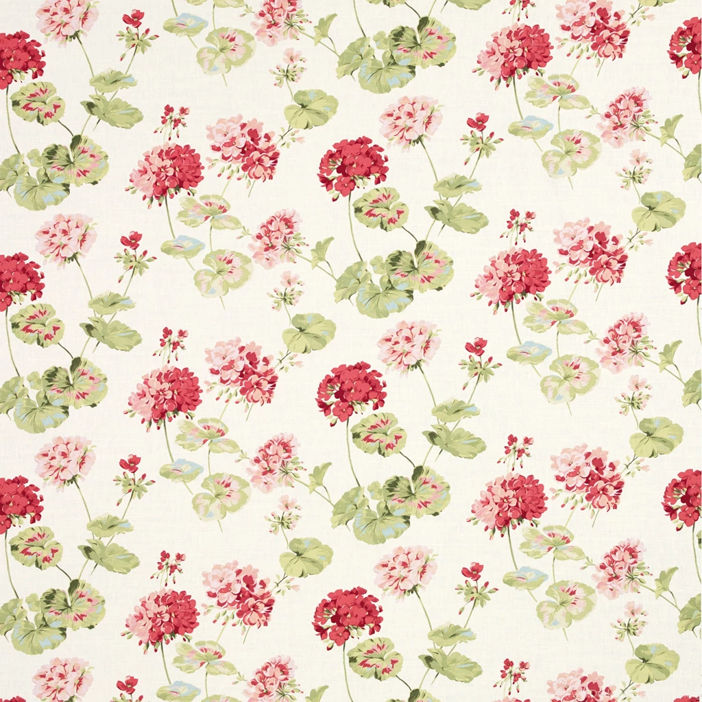Geranium Cranberry Red Floral Wallpapers At Laura Ashley