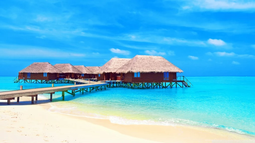 Tropical Water Bungalows HD Desktop Wallpapers : High Definition ...