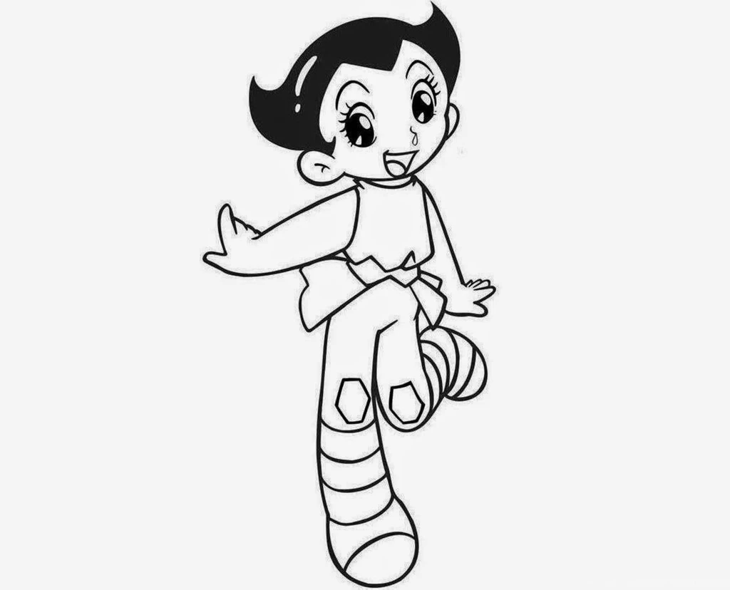Astro Boy Coloring Drawing Free Wallpapers