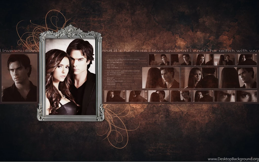 Damon & Elena Damon & Elena Wallpapers (17121868) Fanpop