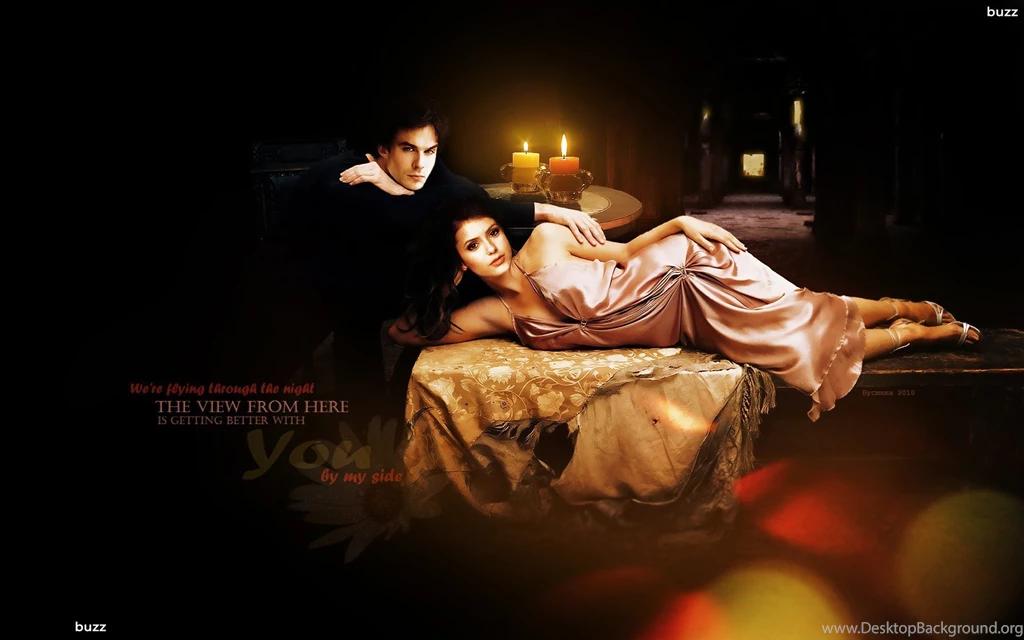 Damon And Elena In A Manor HD Wallpapers