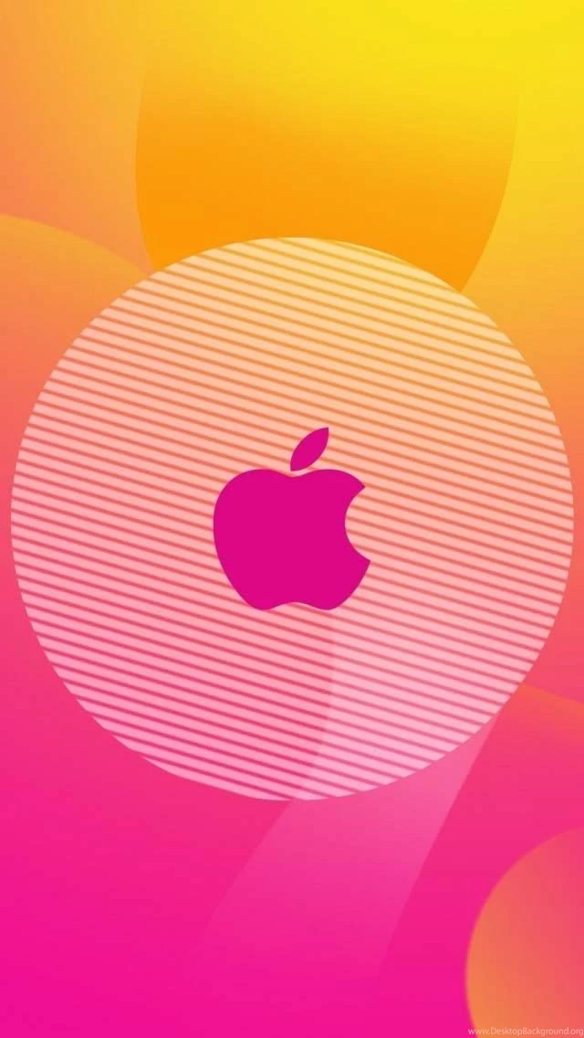 Apple Logo Bubble Pink Round Apple IPod iPhone ICloud WallPaper