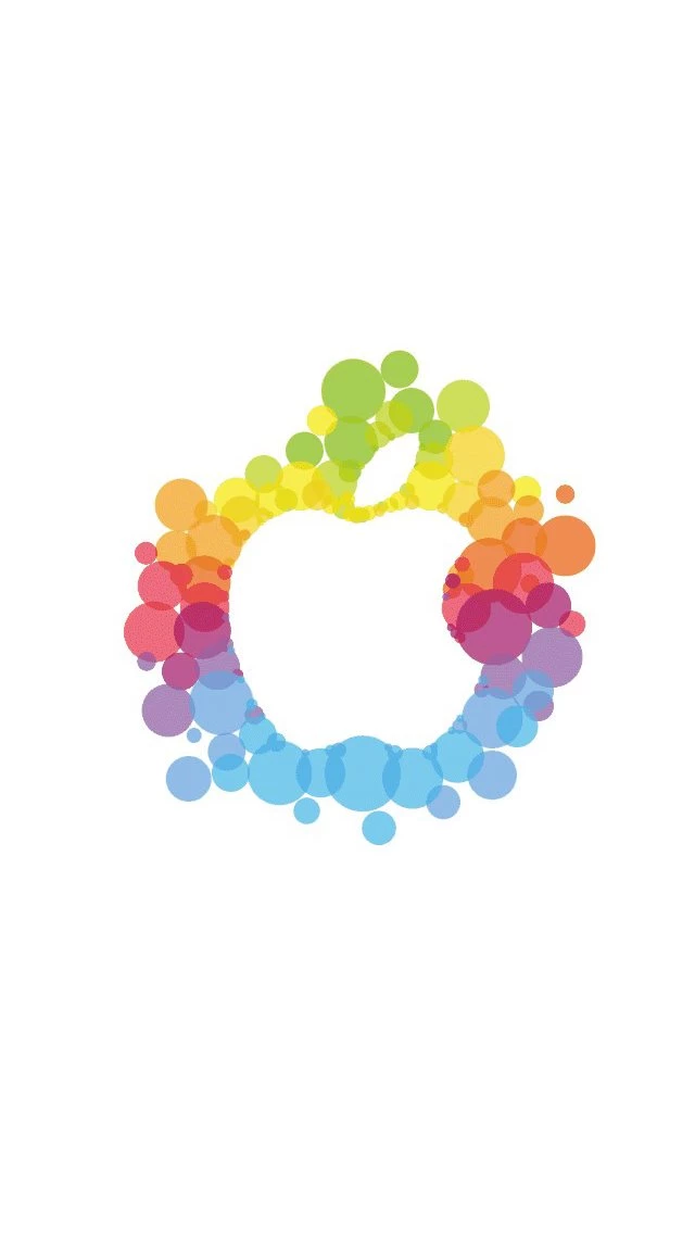I Made The Apple Bubbles White Gif Into An Iphone 5/5s Wallpapers ...