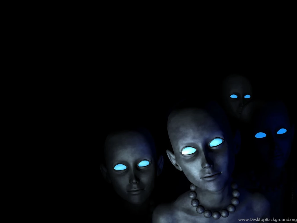 Wallpapers Black, Eyes, Alien, The Aliens With Blue Eyes.