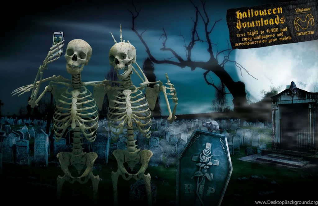 Free Halloween Wallpapers Mmw Blog: Halloween Dancing Skeleton ...