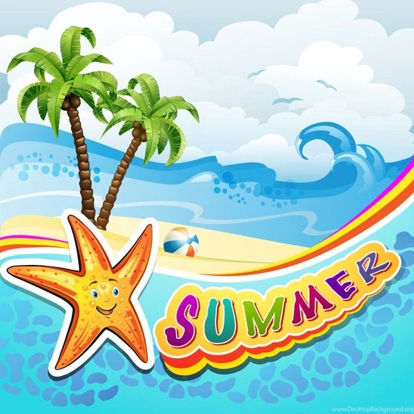 Summer Beach Backgrounds Vector Graphics