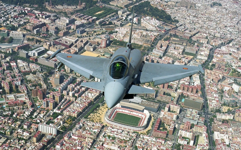 Eurofighter Typhoon Jet Aircraft Aerial Photography