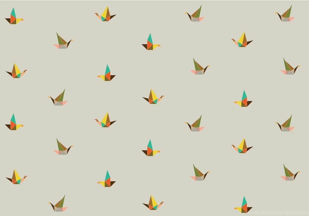 Origami Pattern Backgrounds Vector Graphic — Origami Bird