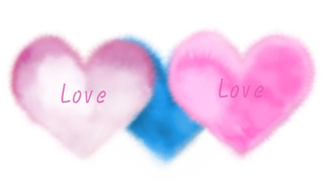 Wallpaper: Pink, Heart, Love, Blue, Light Wallpapers