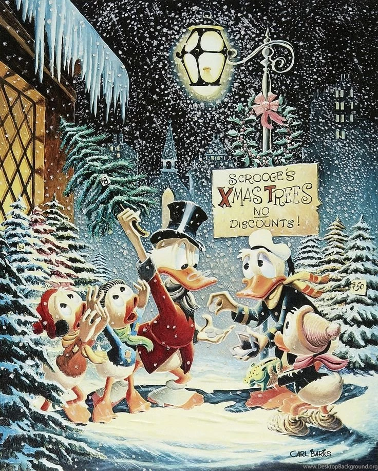 Donald Duck And Uncle Scrooge Christmas Trimming By Carl Barks ...